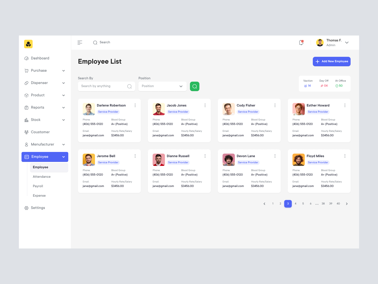 Employees Grid View Figma Resources | Employees Grid View Adobe XD ...