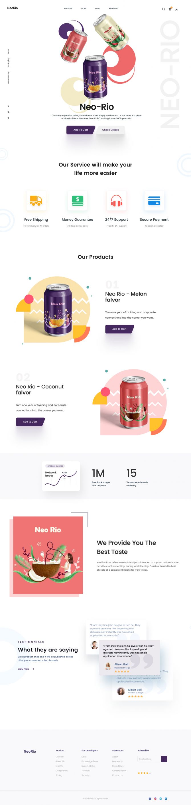 Web Design for Soft Drinks Company - Woocommerce
