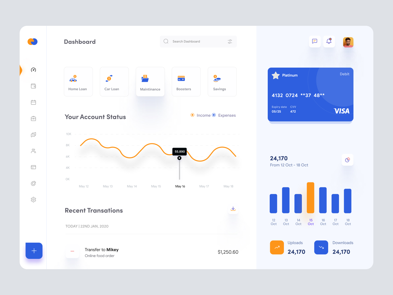 Finance Dashboard UI Project Screen 3