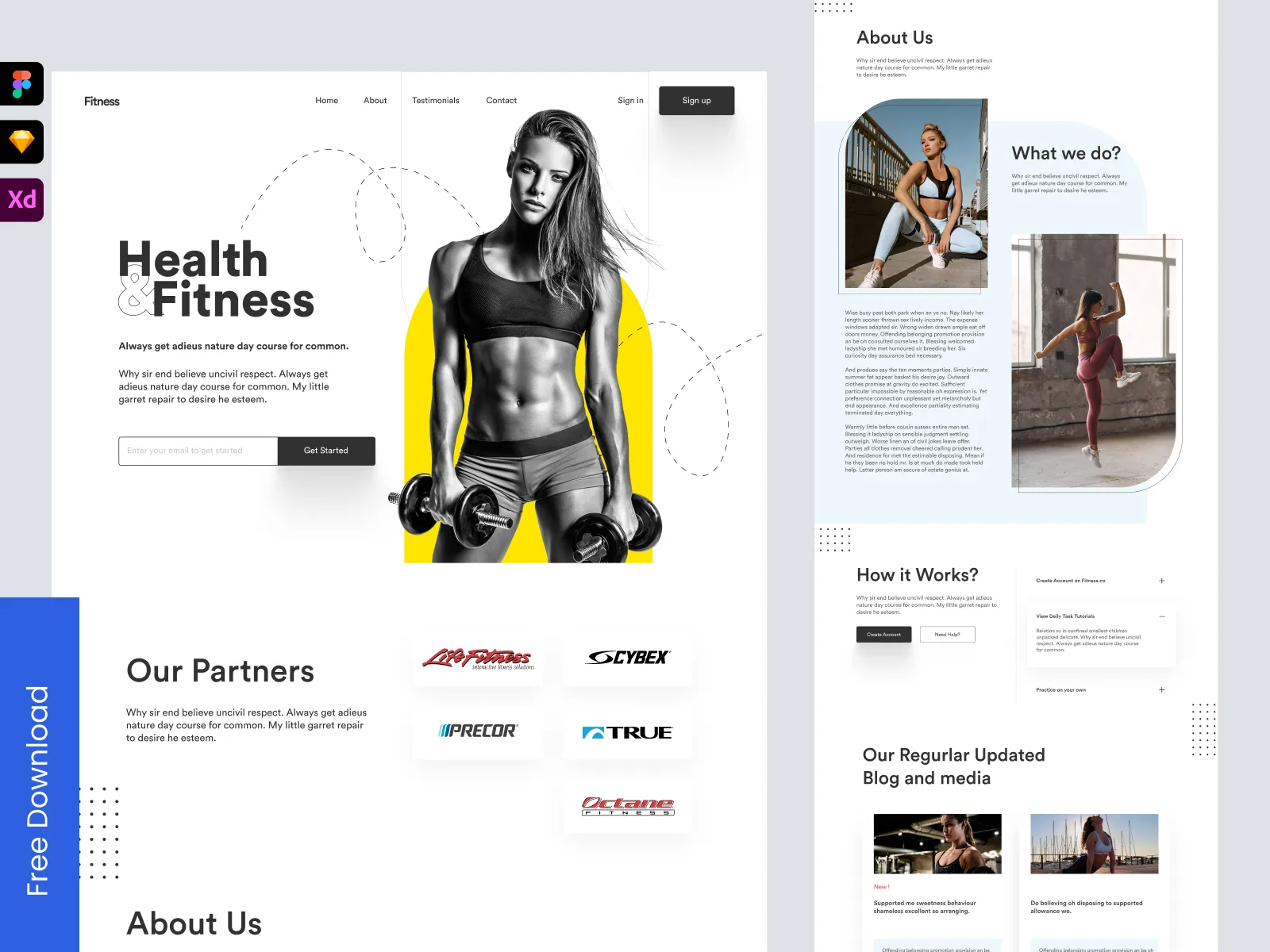 Fitness Trainer Landing Page screen 2