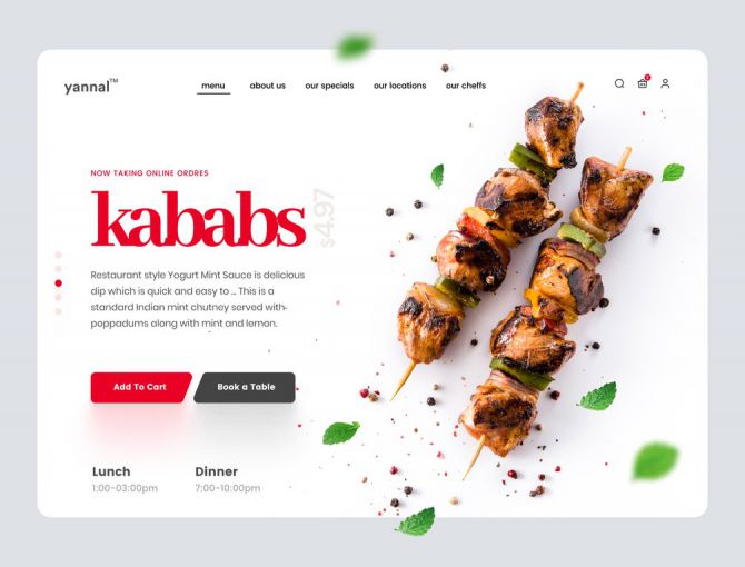 Restaurant Landing Page - Adobe XD and Figma Resources