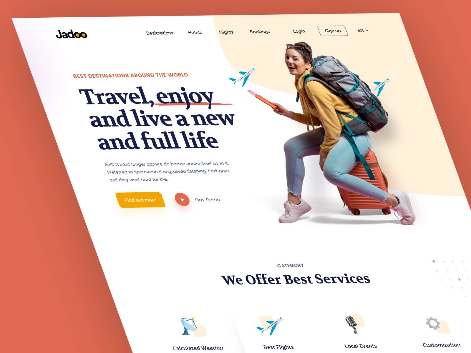 Travel Agency Landing Page - Freebie screen 2