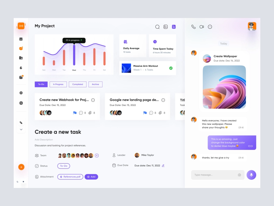 Project Management Dashboard Figma Resources | Project Management ...